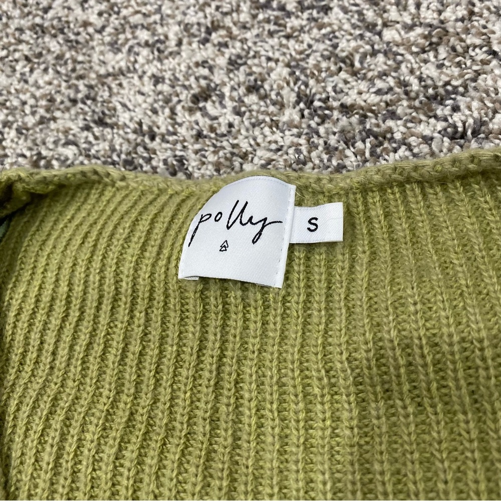 Princess Polly Sage Green Wrap Sweater Jumper - Picture 3 of 4